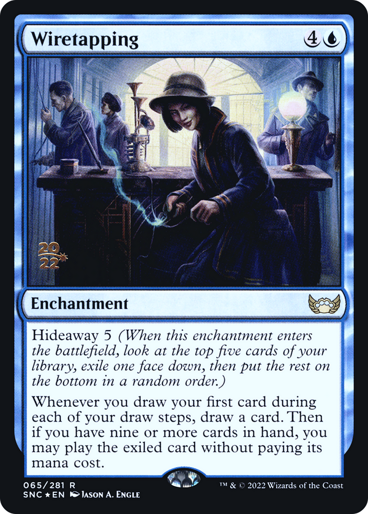 Wiretapping (PRE-65S) [Streets of New Capenna Promos] Foil MTG Single Wizards of the Coast