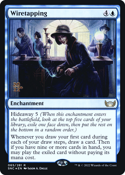 Wiretapping (PRE-65S) [Streets of New Capenna Promos] Foil MTG Single Wizards of the Coast