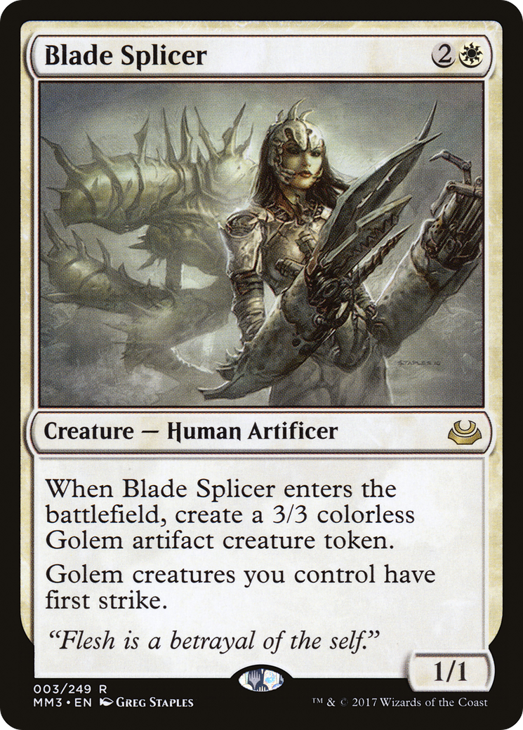 Blade Splicer (MM3-003) [Modern Masters 2017] Foil MTG Single Wizards of the Coast
