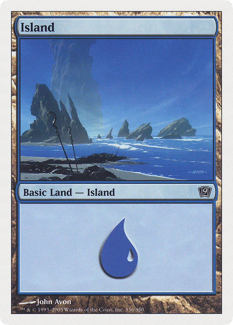 Island (336) (9ED-336) [9th Edition] MTG Single Wizards of the Coast