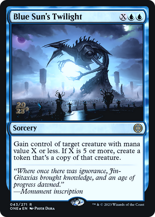 Blue Sun's Twilight (PRE-043) [Phyrexia: All Will Be One Promos] Foil MTG Single Wizards of the Coast