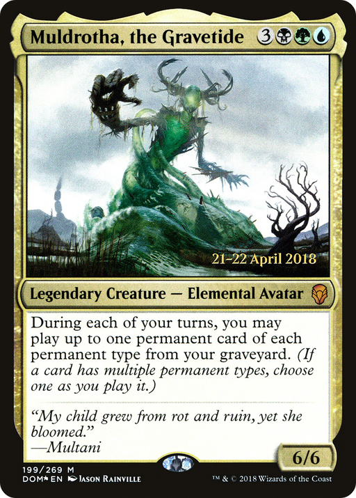 Muldrotha, the Gravetide (PRE-199) [Dominaria Promos] Foil MTG Single Wizards of the Coast