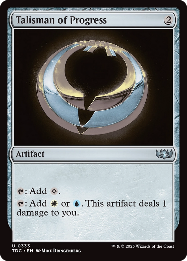 Talisman of Progress (TDC-333) [Commander: Tarkir: Dragonstorm] MTG Single Wizards of the Coast