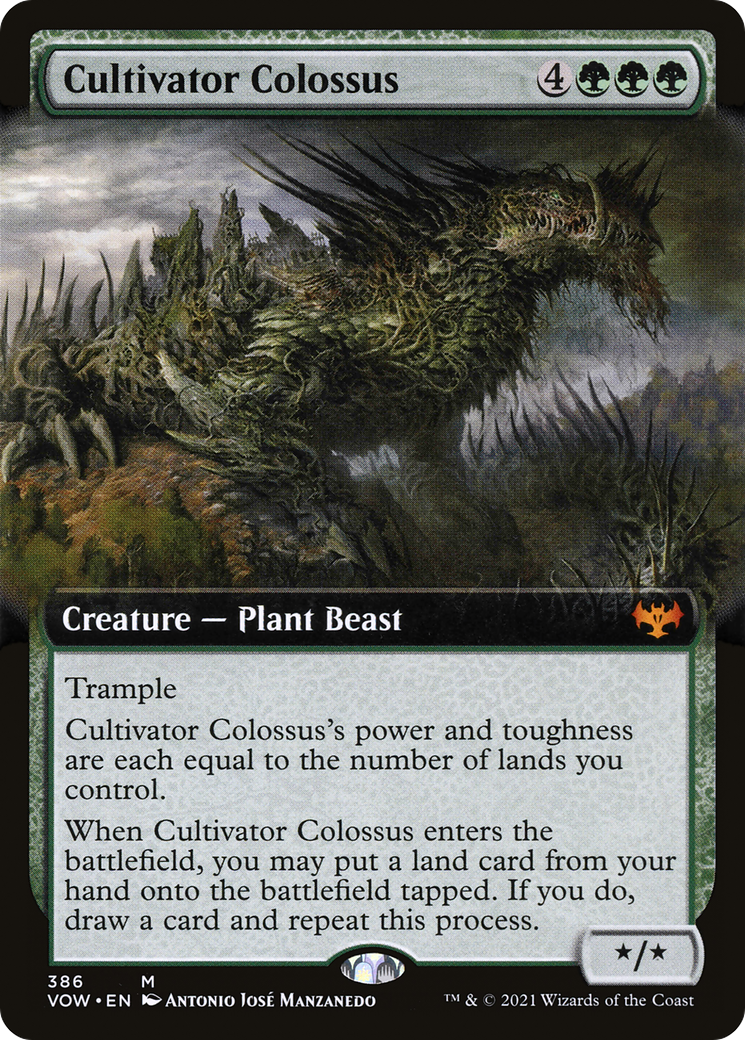 Cultivator Colossus (VOW-386) [Innistrad: Crimson Vow] (Extended Art) MTG Single Wizards of the Coast