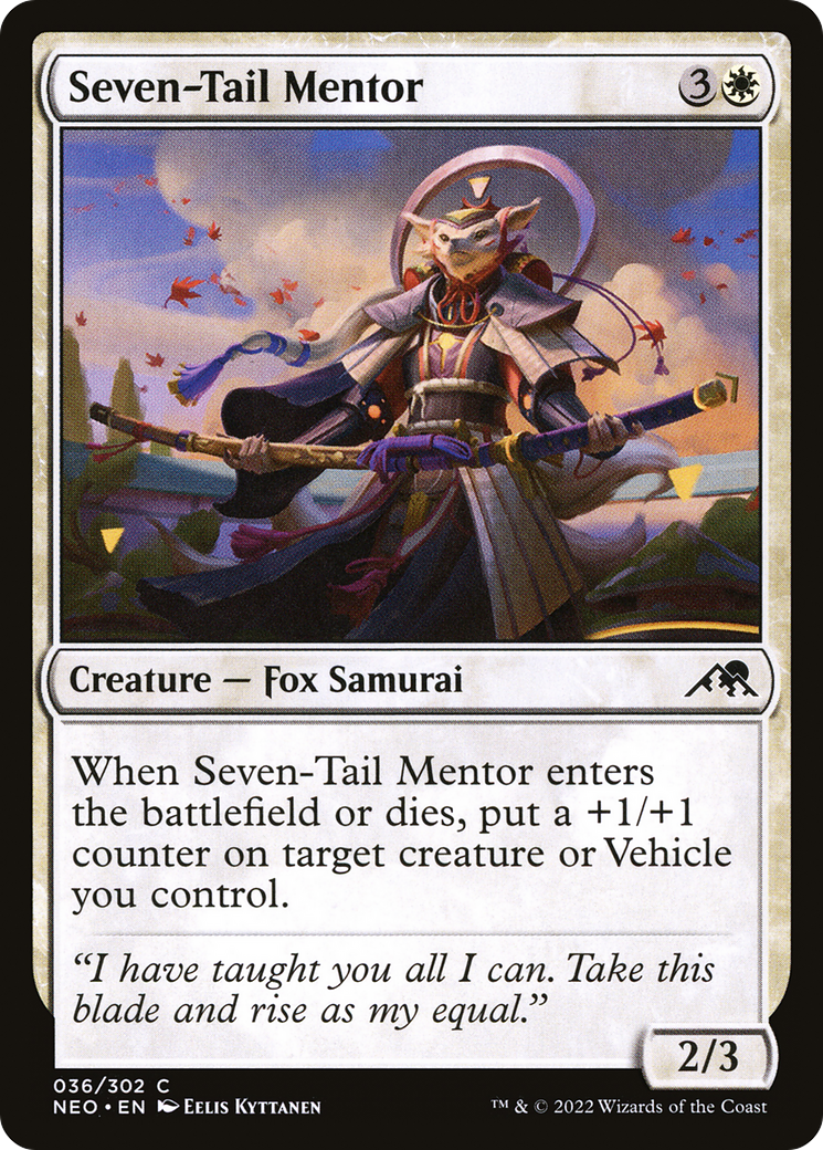 Seven-Tail Mentor (NEO-036) [Kamigawa: Neon Dynasty] MTG Single Wizards of the Coast
