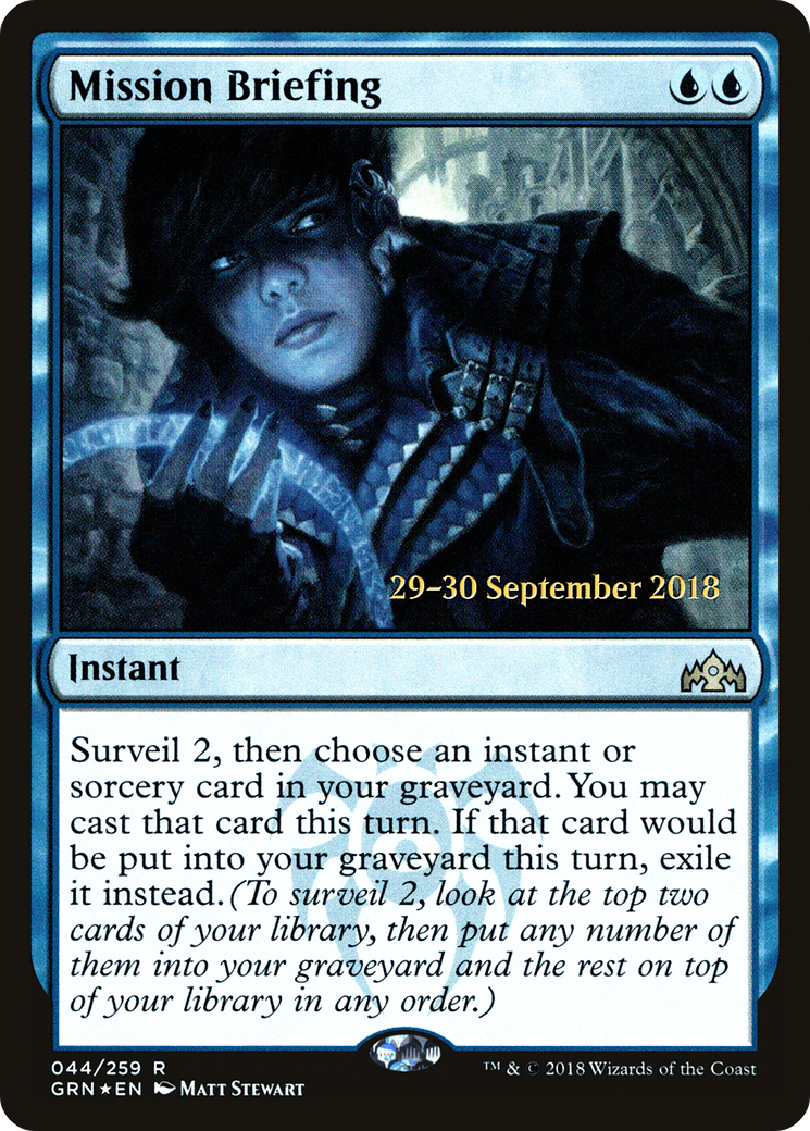 Mission Briefing (PRE-044) [Guilds of Ravnica Promos] Foil MTG Single Wizards of the Coast