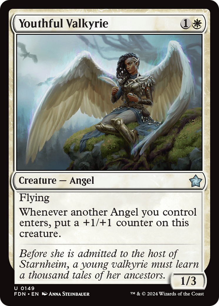 Youthful Valkyrie (FDN-149) [Foundations] Foil MTG Single Wizards of the Coast