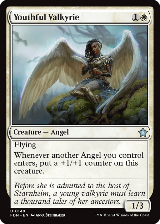 Youthful Valkyrie (FDN-149) [Foundations] Foil MTG Single Wizards of the Coast