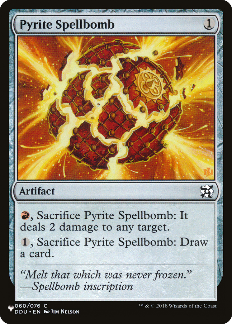 Pyrite Spellbomb (LIST-DDU-60) [Mystery Booster] The List MTG Single Wizards of the Coast