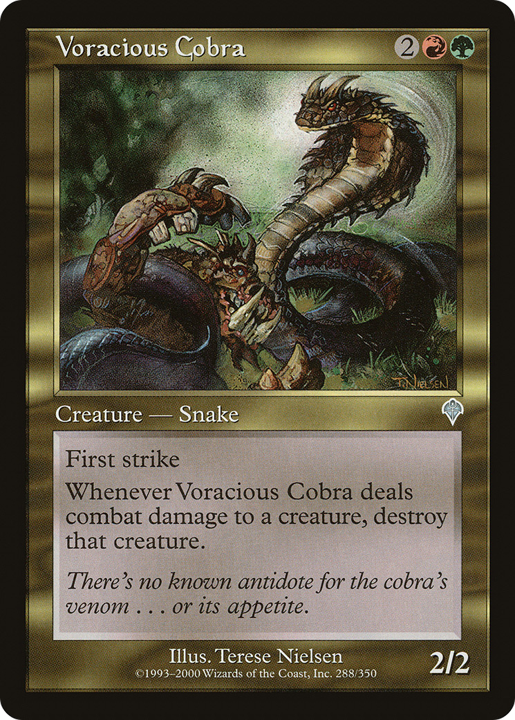 Voracious Cobra (INV-288) [Invasion] Foil MTG Single Wizards of the Coast