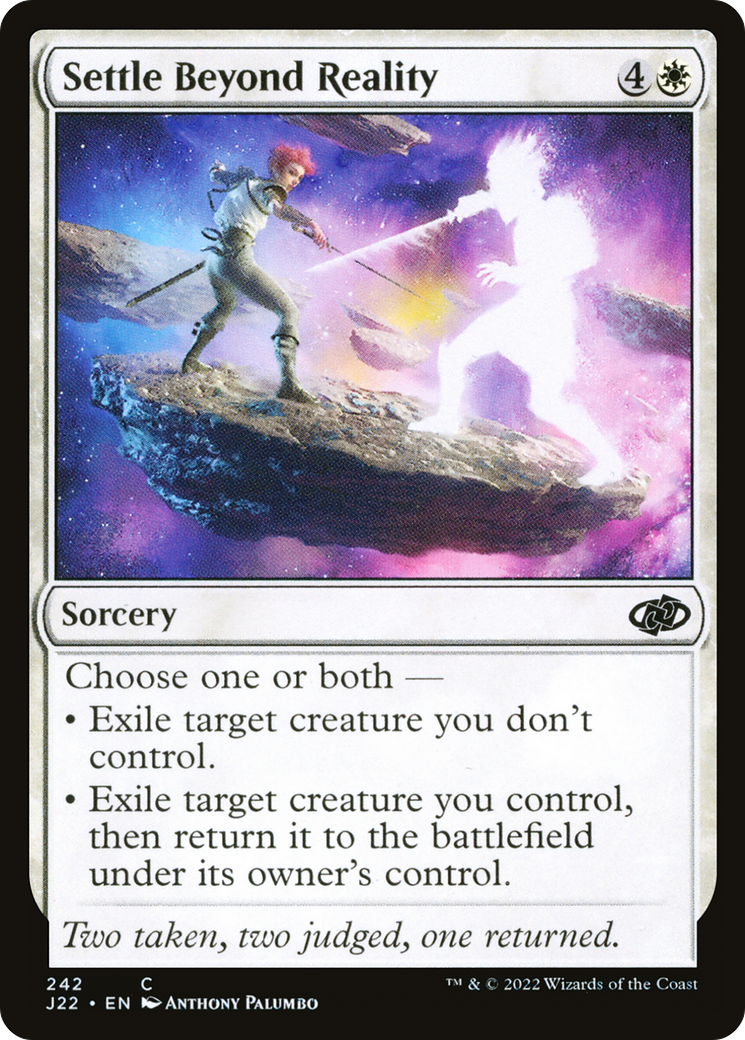 Settle Beyond Reality (J22-242) [Jumpstart 2022] MTG Single Wizards of the Coast