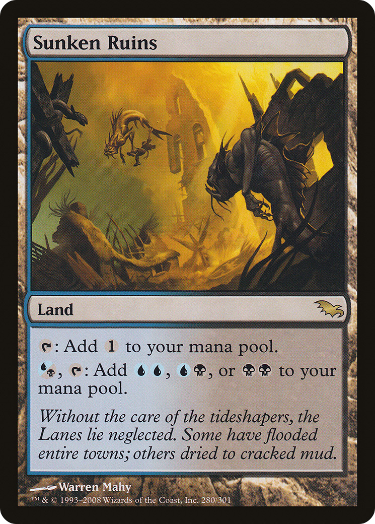 Sunken Ruins (SHM-280) [Shadowmoor] Foil MTG Single Wizards of the Coast