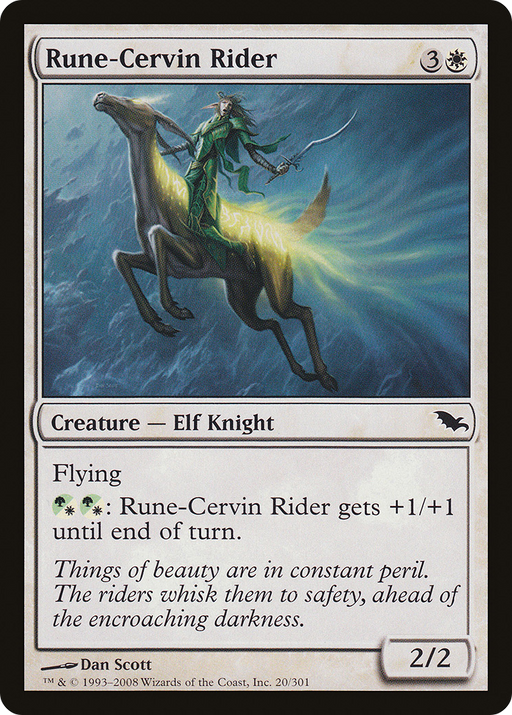 Rune-Cervin Rider (SHM-020) [Shadowmoor] MTG Single Wizards of the Coast