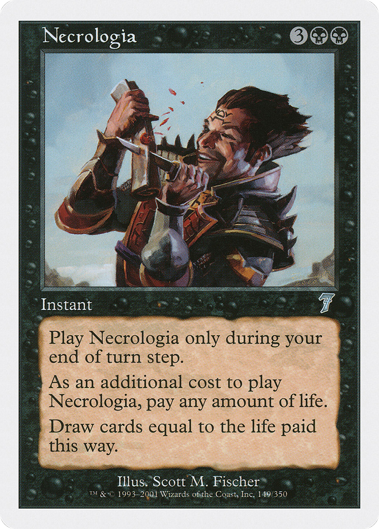 Necrologia (7ED-149) [7th Edition] Foil MTG Single Wizards of the Coast
