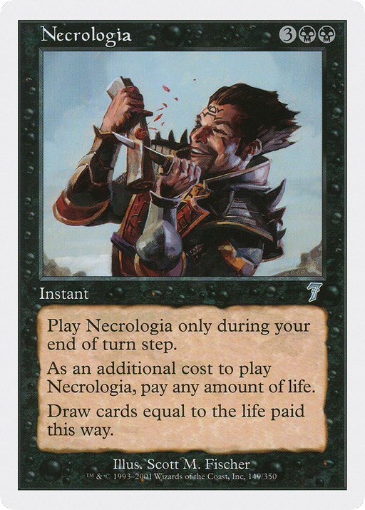 Necrologia (7ED-149) [7th Edition] Foil MTG Single Wizards of the Coast