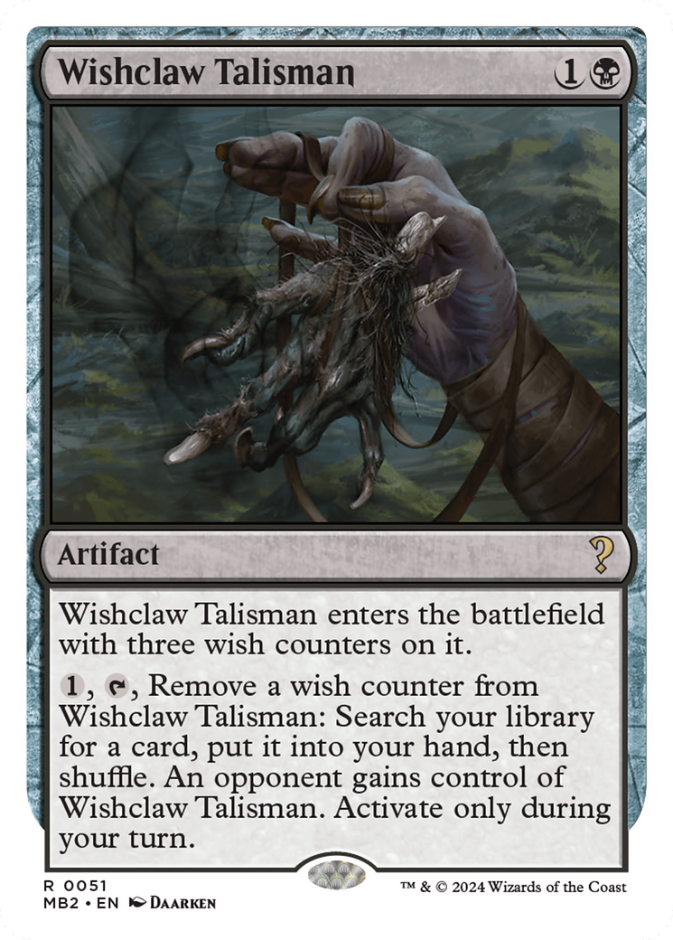Wishclaw Talisman (White Border) (MB2-051) [Mystery Booster] Mystery Booster 2 MTG Single Wizards of the Coast