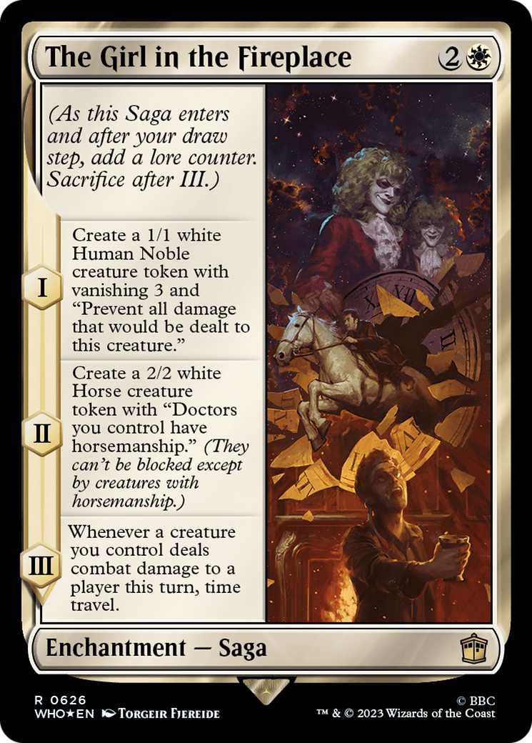The Girl in the Fireplace (Surge Foil) (WHO-626) [Doctor Who] Foil MTG Single Wizards of the Coast