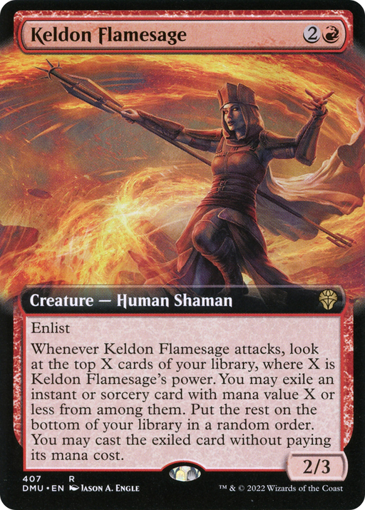 Keldon Flamesage (DMU-407) [Dominaria United] (Extended Art) MTG Single Wizards of the Coast