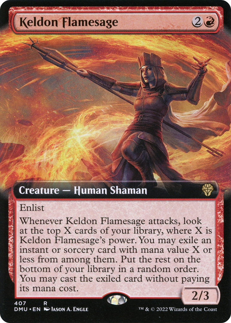 Keldon Flamesage (DMU-407) [Dominaria United] (Extended Art) Foil MTG Single Wizards of the Coast