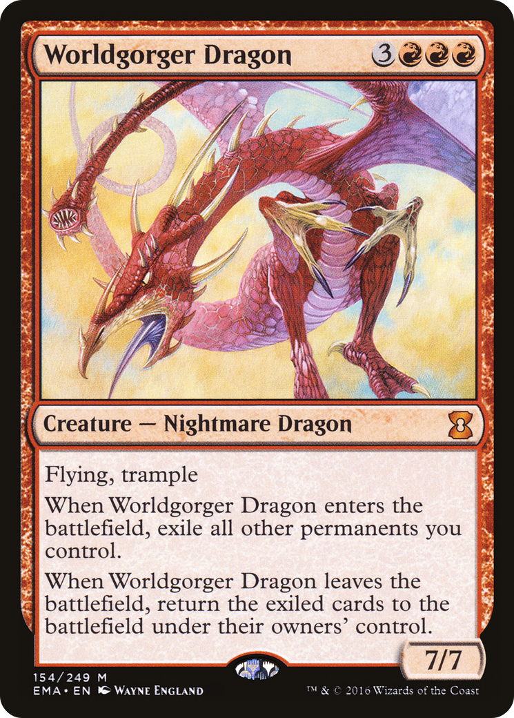 Worldgorger Dragon (EMA-154) [Eternal Masters] MTG Single Wizards of the Coast