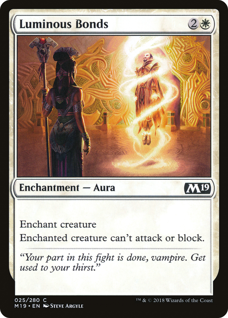 Luminous Bonds (M19-025) [Core Set 2019] MTG Single Wizards of the Coast