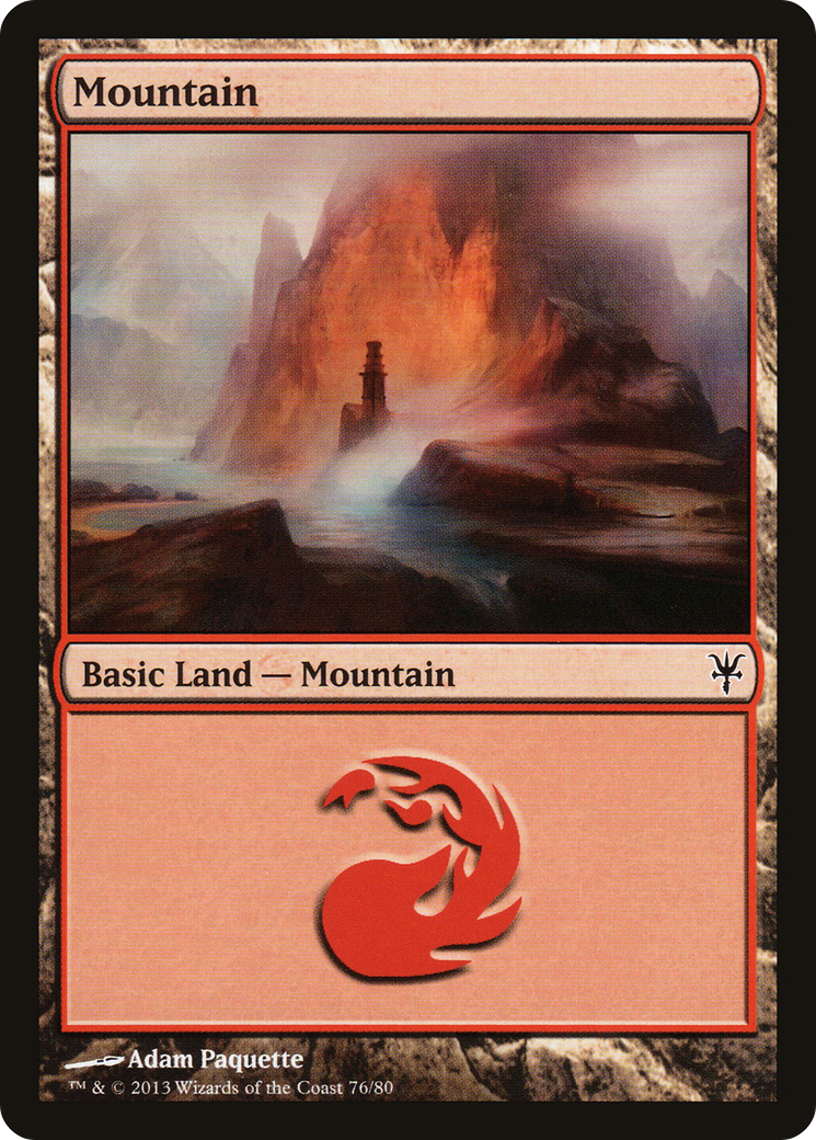Mountain (76) (DDK-076) [Misc] Duel Decks: Sorin vs. Tibalt MTG Single Wizards of the Coast