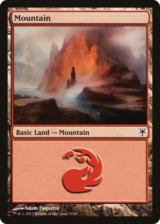 Mountain (76) (DDK-076) [Misc] Duel Decks: Sorin vs. Tibalt MTG Single Wizards of the Coast