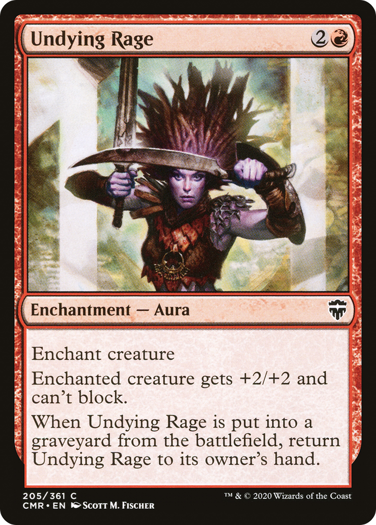 Undying Rage (CMR-205) [Commander Legends] Foil MTG Single Wizards of the Coast