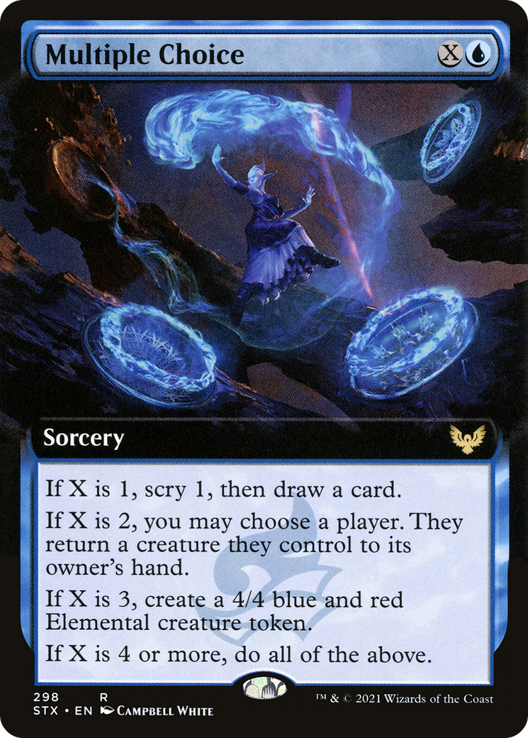 Multiple Choice (STX-298) [Strixhaven: School of Mages] (Extended Art) Foil MTG Single Wizards of the Coast