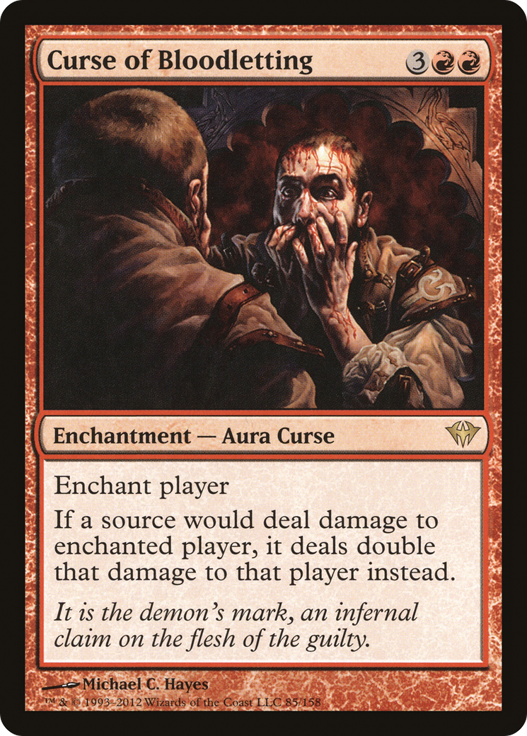 Curse of Bloodletting (DKA-085) [Dark Ascension] Foil MTG Single Wizards of the Coast
