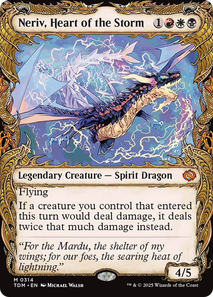 Neriv, Heart of the Storm (Showcase) (TDM-314) [Tarkir: Dragonstorm] Foil MTG Single Wizards of the Coast