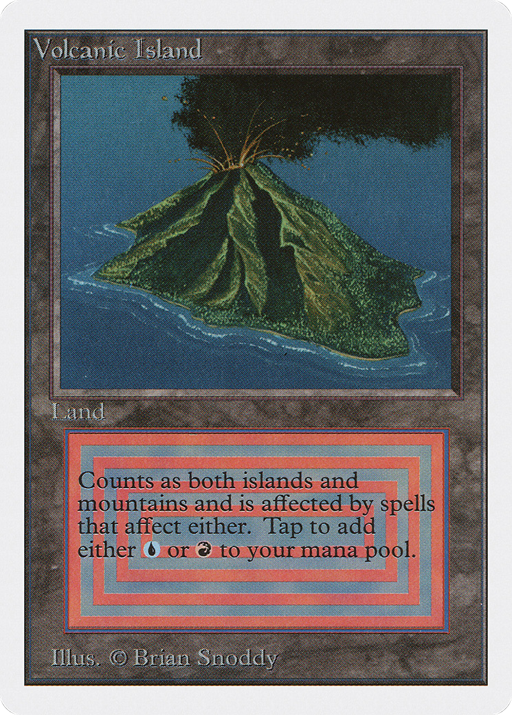 Volcanic Island (2ED-287) [Oldschool] Unlimited Edition MTG Single Wizards of the Coast