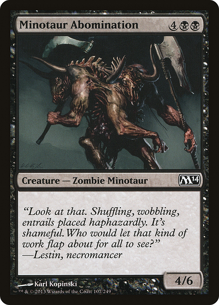 Minotaur Abomination (M14-107) [Magic 2014] Foil MTG Single Wizards of the Coast