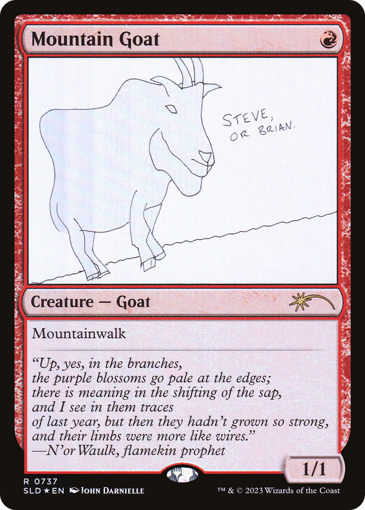 Mountain Goat (SLD-737) [Secret Lair] Drop MTG Single Wizards of the Coast