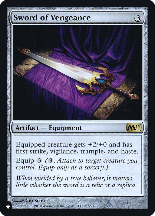Sword of Vengeance (PLST-M11-216) [Mystery Booster] The List MTG Single Wizards of the Coast