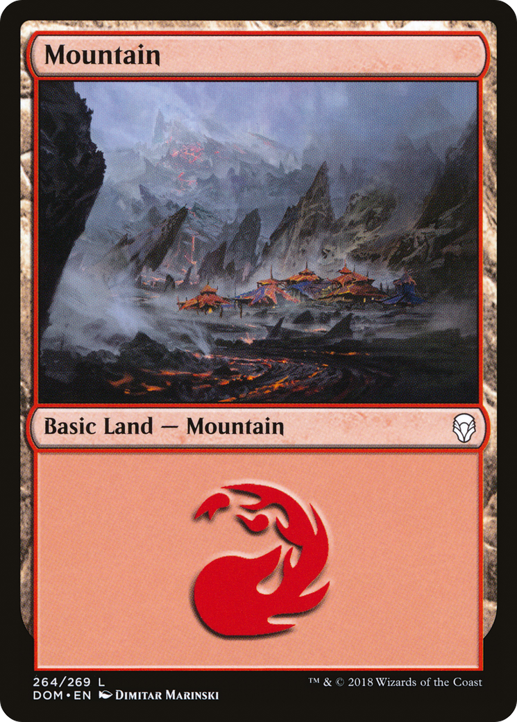Mountain (DOM-264) [Dominaria] MTG Single Wizards of the Coast