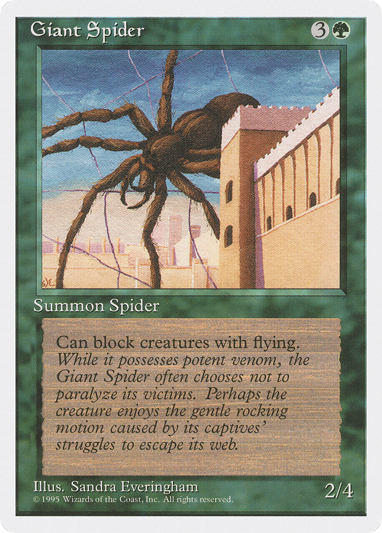 Giant Spider (4ED-) [Fourth Edition] MTG Single Wizards of the Coast