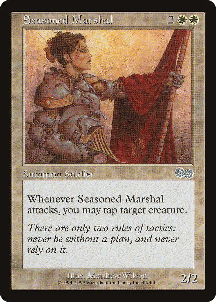 Seasoned Marshal (USG-044) [Urza's Saga] MTG Single Wizards of the Coast