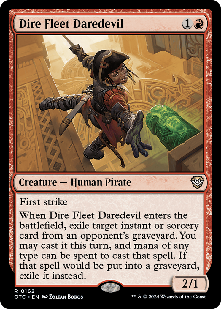 Dire Fleet Daredevil (OTC-162) [Outlaws of Thunder Junction Commander] MTG Single Wizards of the Coast