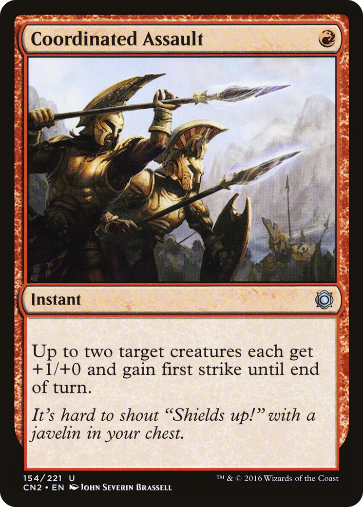Coordinated Assault (CN2-154) [Conspiracy: Take the Crown] MTG Single Wizards of the Coast
