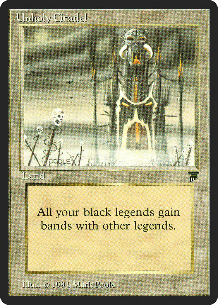 Unholy Citadel (LEG-) [Oldschool] Legends MTG Single Wizards of the Coast