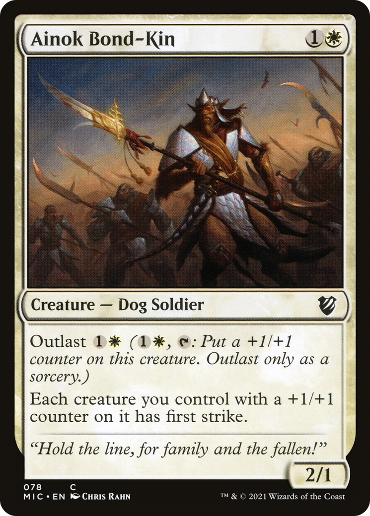 Ainok Bond-Kin (MIC-078) [Midnight Hunt Commander] MTG Single Wizards of the Coast