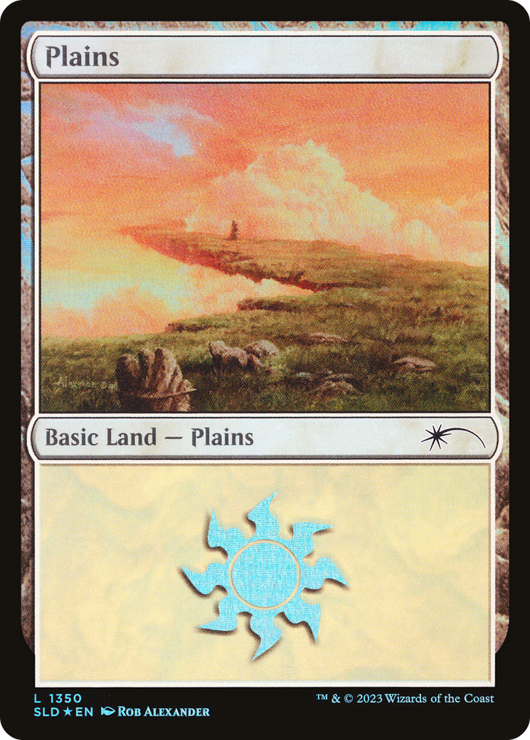 Plains (1350) (SLD-1350) [Secret Lair] Drop Foil MTG Single Wizards of the Coast