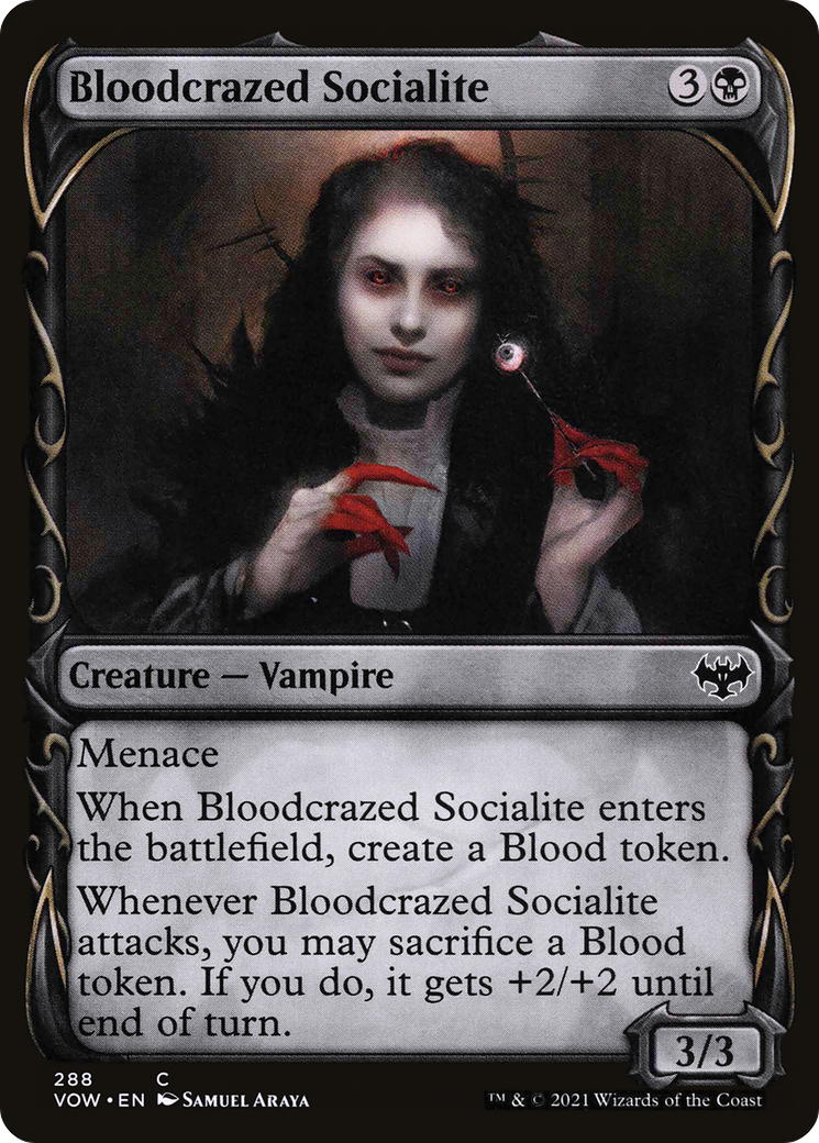 Bloodcrazed Socialite (VOW-288) [Innistrad: Crimson Vow] (Showcase) MTG Single Wizards of the Coast
