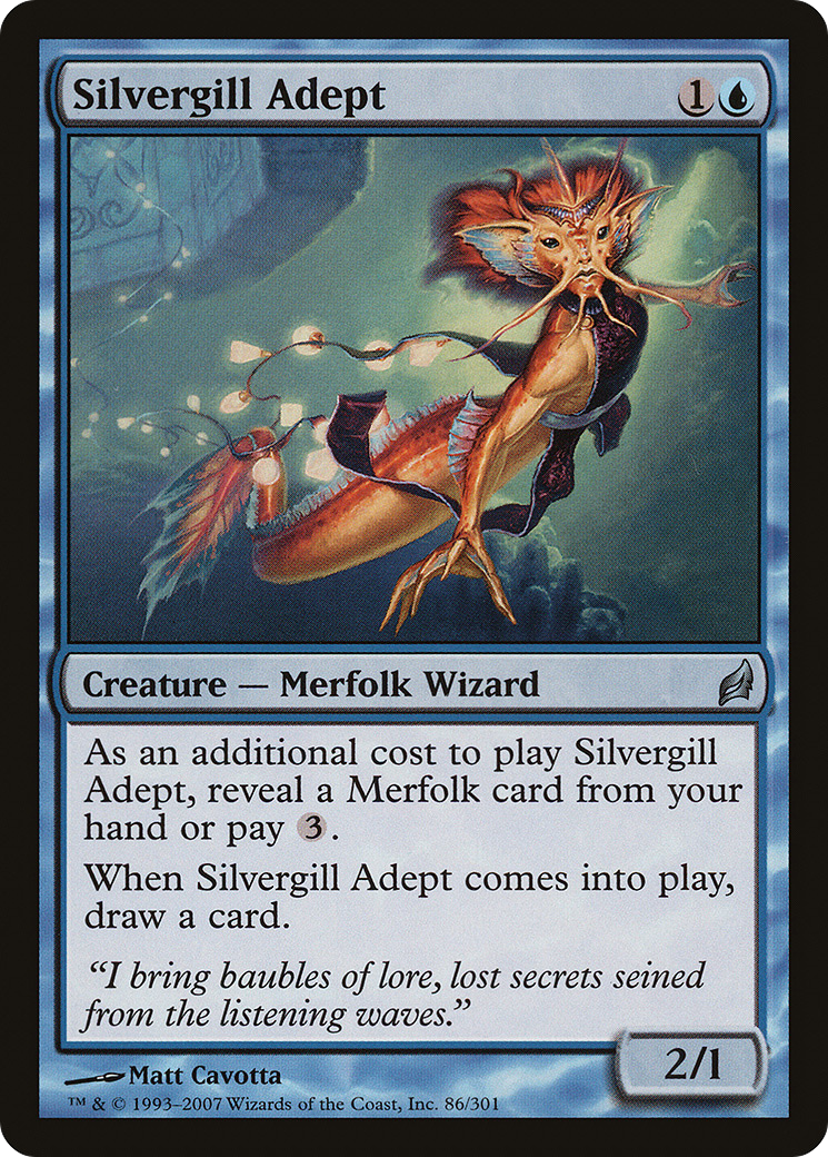 Silvergill Adept (LRW-086) [Lorwyn] MTG Single Wizards of the Coast