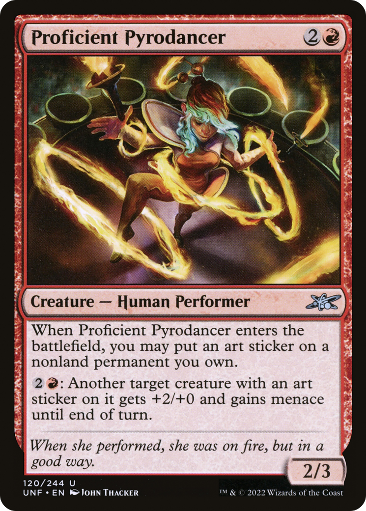 Proficient Pyrodancer (UNF-120) [Unfinity] MTG Single Wizards of the Coast