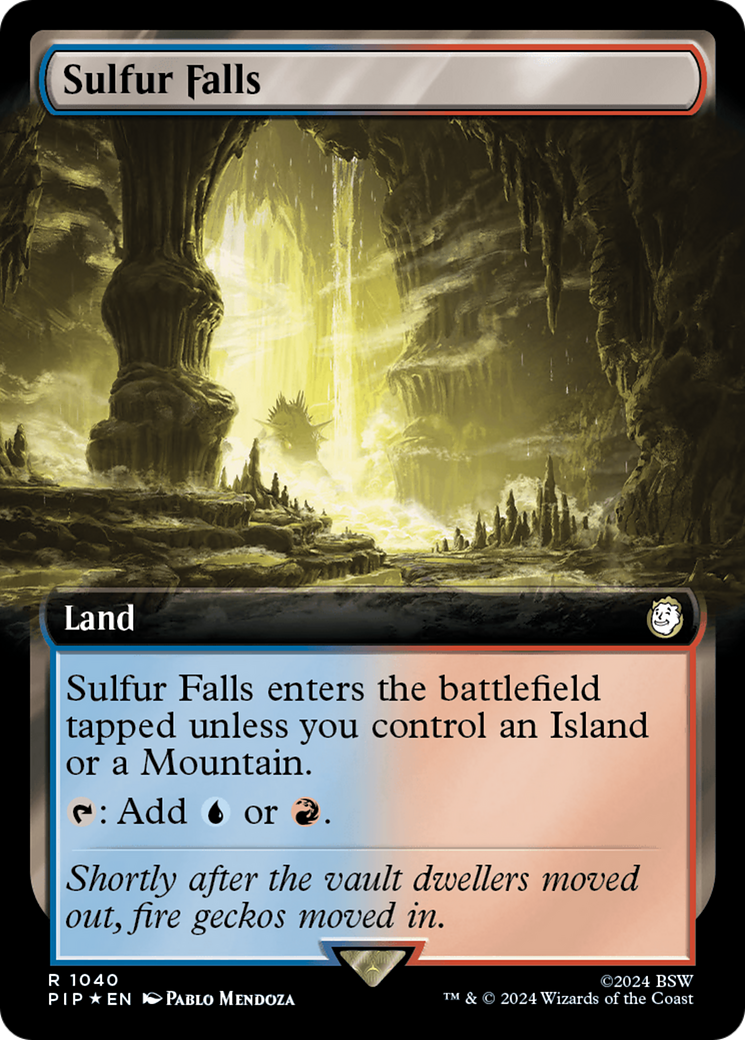 Sulfur Falls (Surge Foil) (PIP-1040) [Fallout] (Extended Art) Foil MTG Single Wizards of the Coast