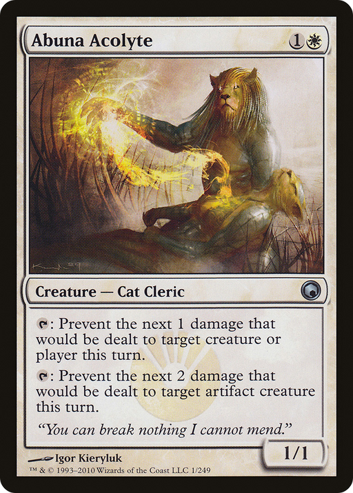 Abuna Acolyte (SOM-001) [Scars of Mirrodin] Foil MTG Single Wizards of the Coast