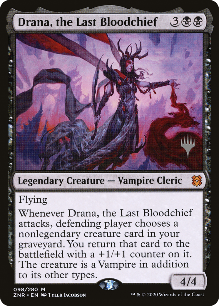 Drana, the Last Bloodchief (PPZNR-098) [Zendikar Rising Promos] Foil MTG Single Wizards of the Coast