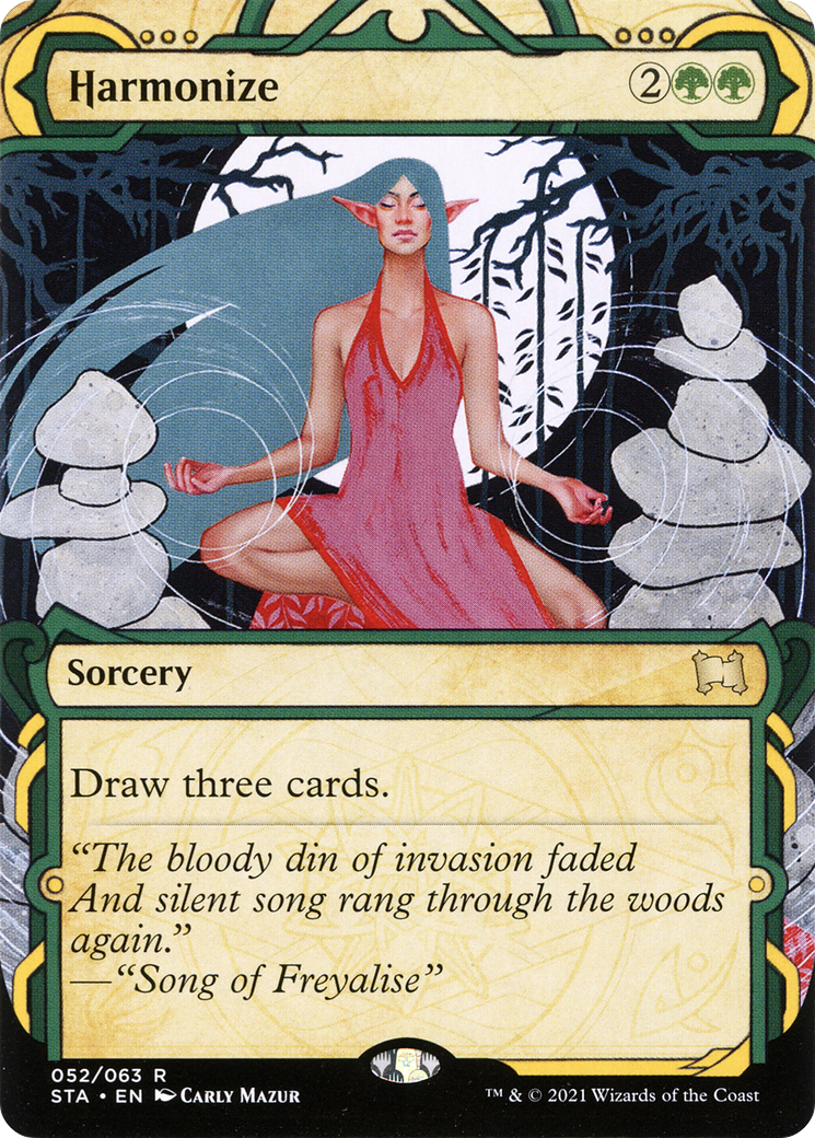 Harmonize (STA-052) [Strixhaven Mystical Archive] (Showcase) (Borderless) MTG Single Wizards of the Coast
